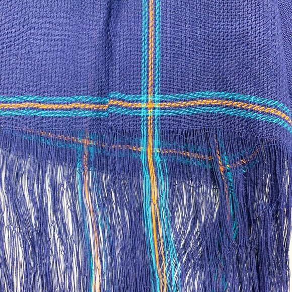 MSGM Milano Blue Plaid Fringe Wide Leg Pan… - Picture 8 of 14